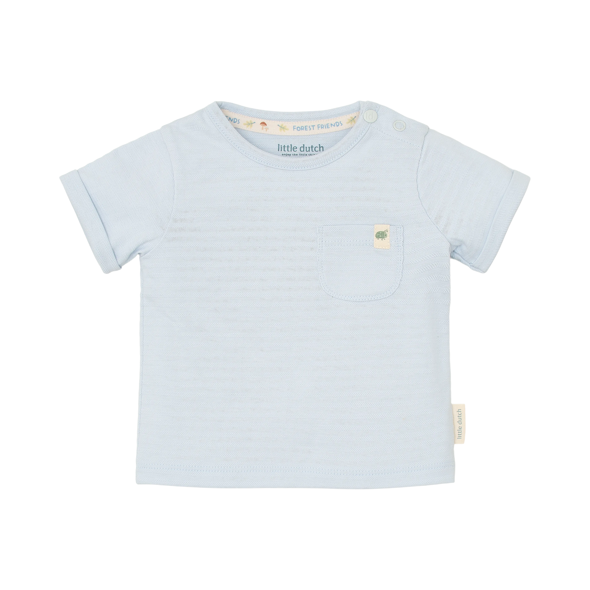 Gestreiftes Hemd mit kurzen Ärmeln - Blau 