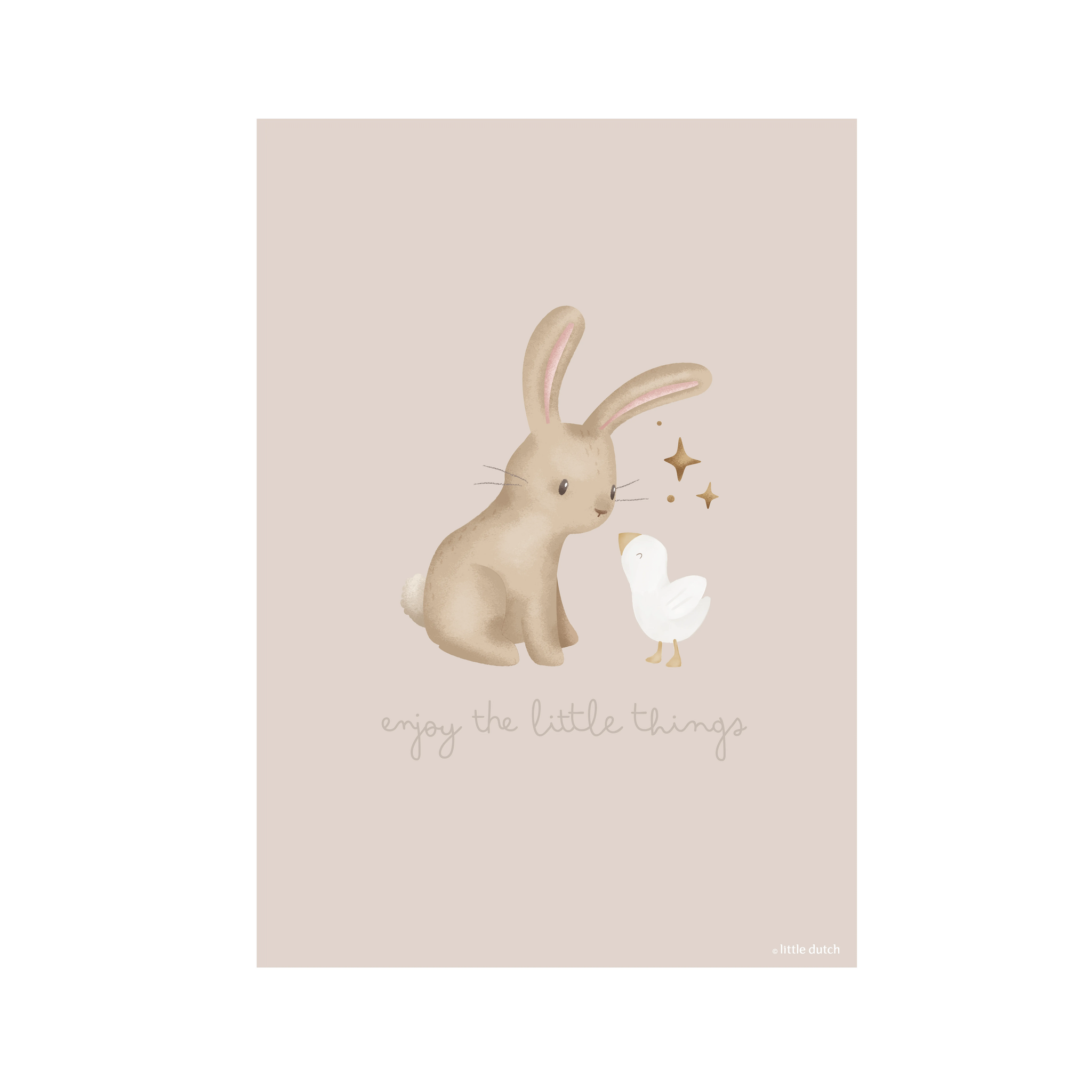 Poster A3 - Kleine Gans - Baby Hase 