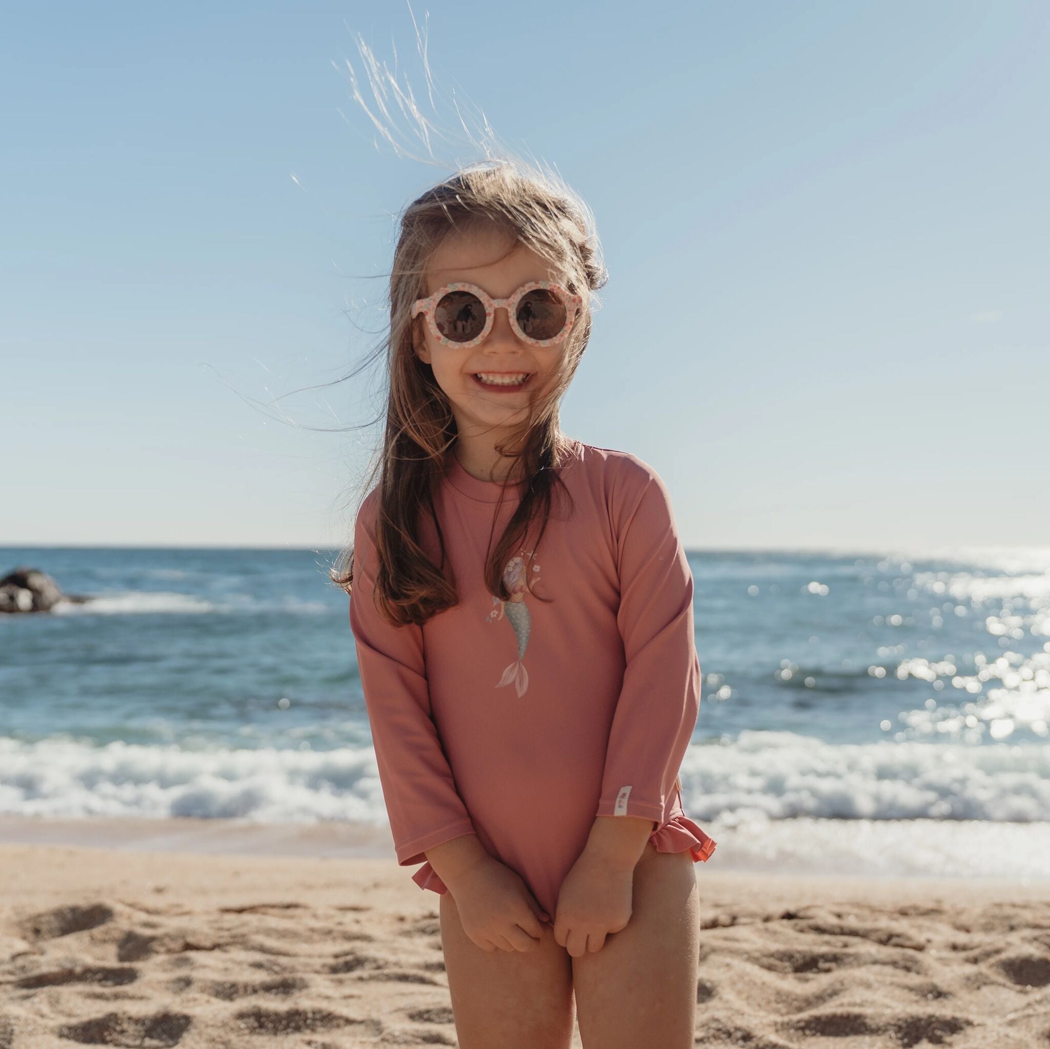 Badpak lange mouw - UPF 40 - Roze