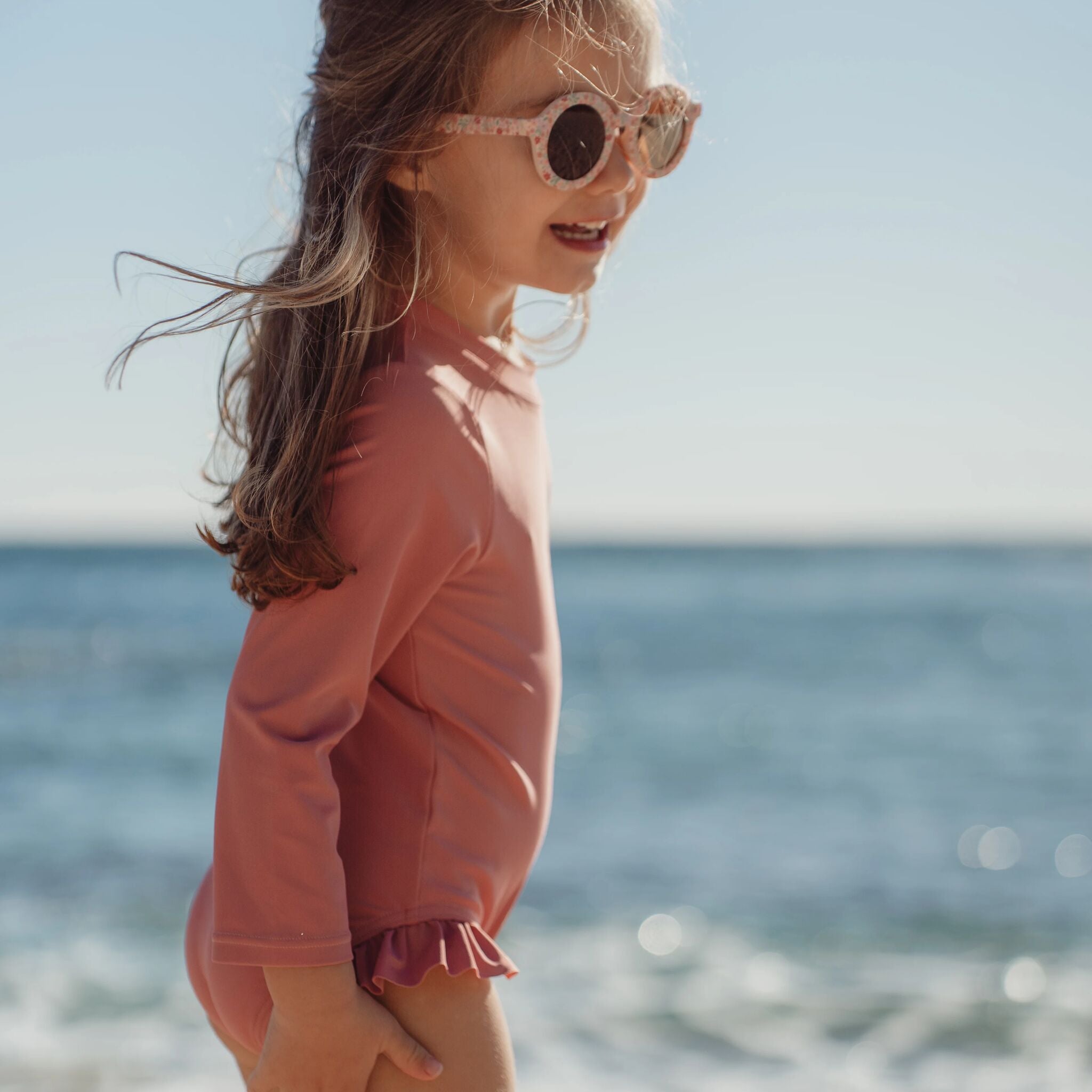 Badpak lange mouw - UPF 40 - Roze