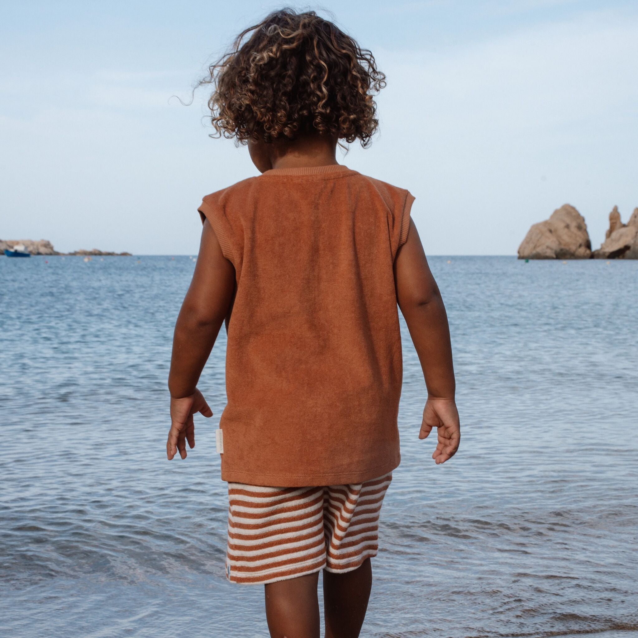 Shirt- und Shorts-Set - Braun 