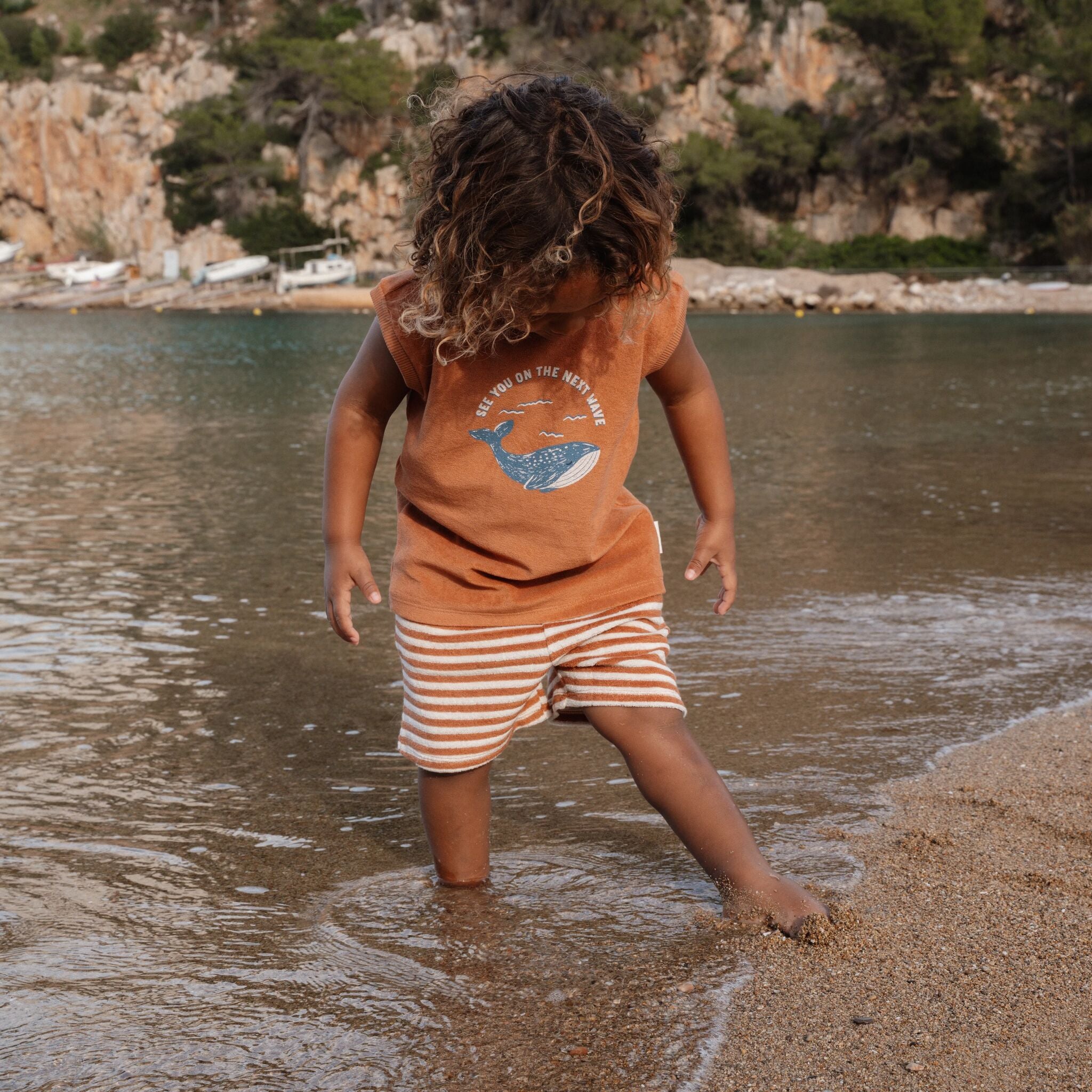 Shirt- und Shorts-Set - Braun 
