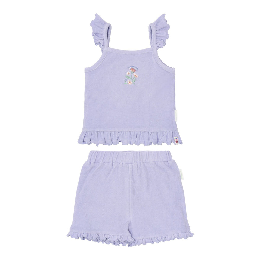 Top and short set - Purple 