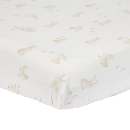 Hoeslaken Ledikant - Wit - Baby Bunny