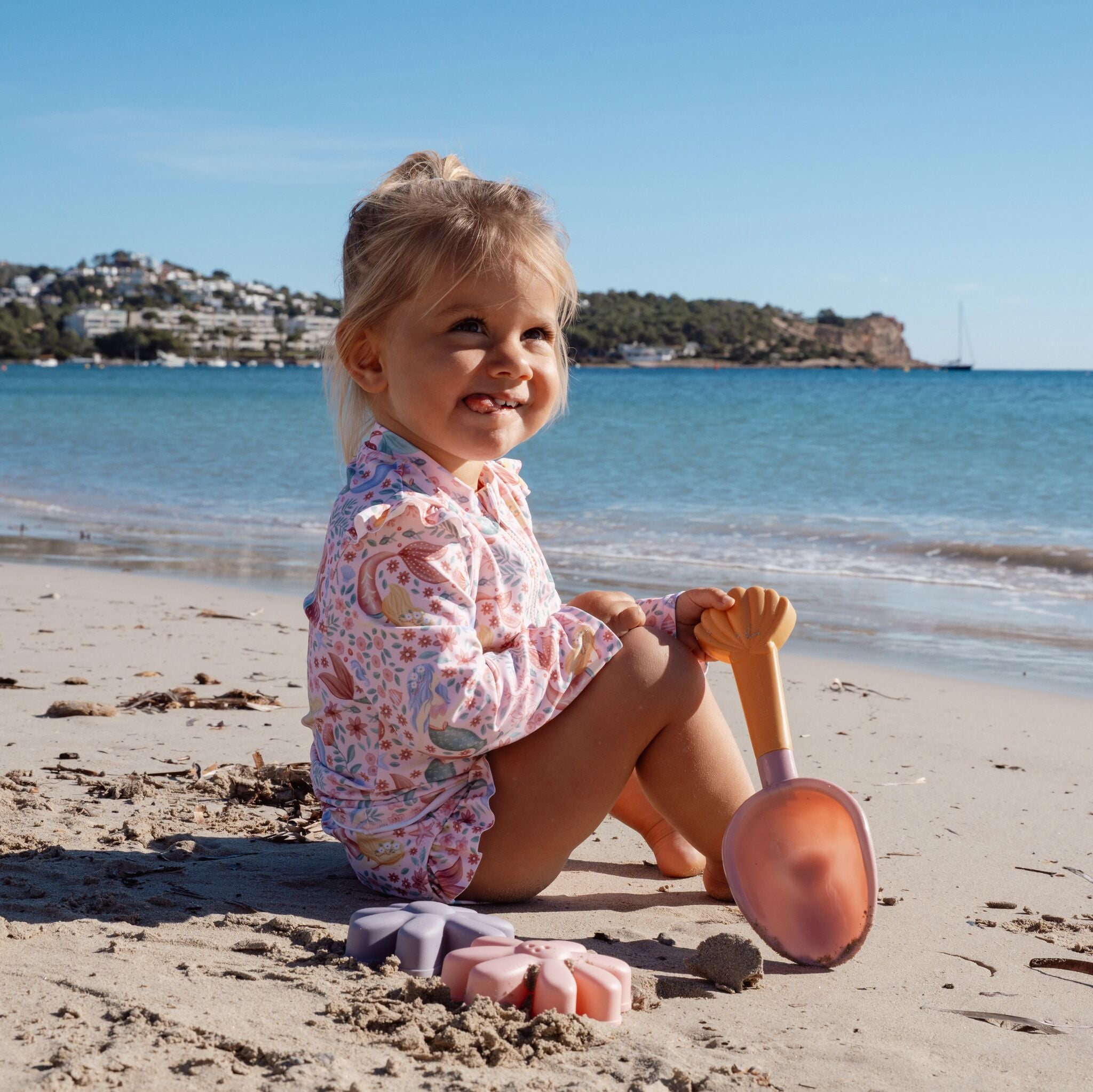 Ensemble de plage Pelle et Moules à Sable - Rose - Sirène Rêveuse 