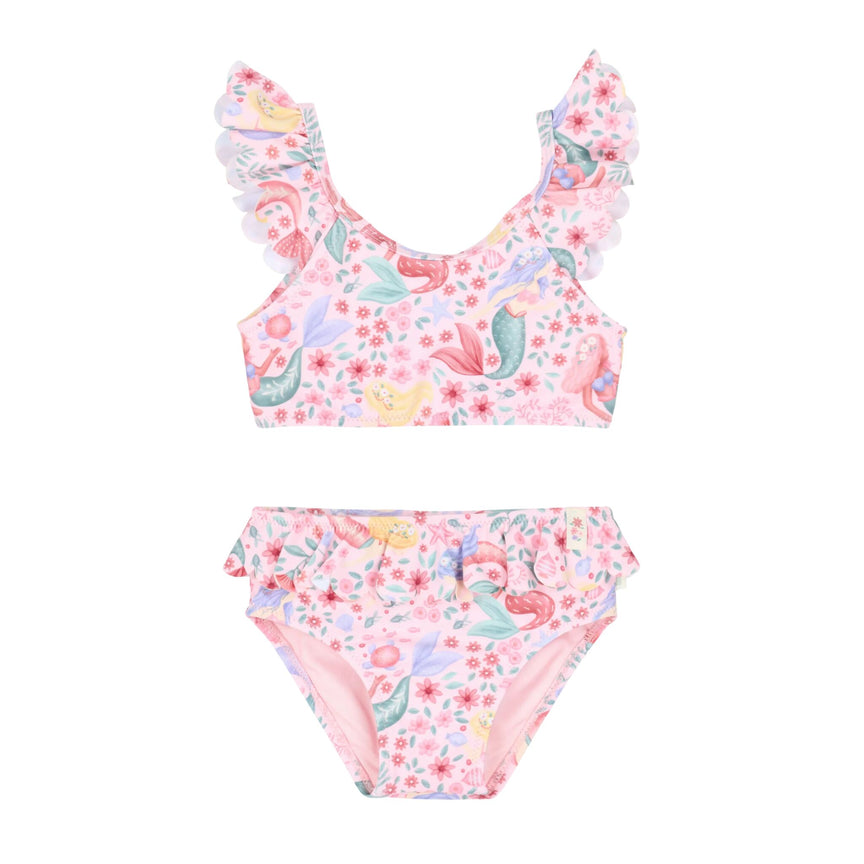 Bikini - Pink - Mermaid print 