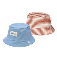 Bucket hat - Blue - Ocean Brown Stripes 