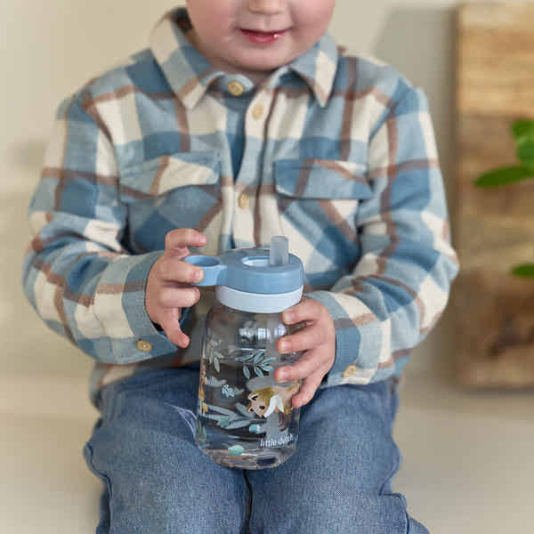 Mountop Kleine Kinder-Wasserflasche – Mit Strohhalmdeckel & Griff – 400 Ml – BPA-frei – Lebensmittelecht – Einhändig Trinkbar – Ideal