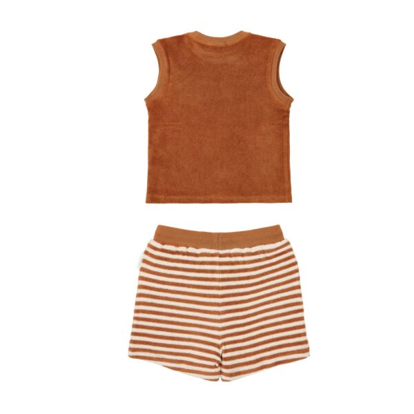 Shirt- und Shorts-Set - Braun 