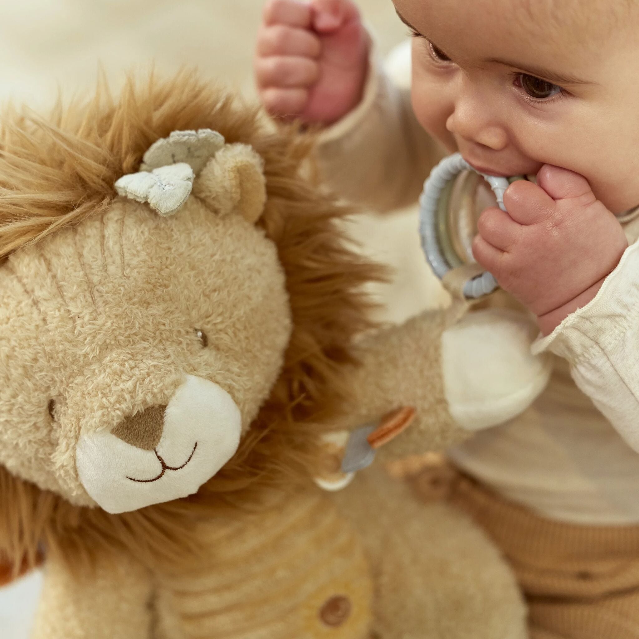 Peluche d'activité Lion - Jaune