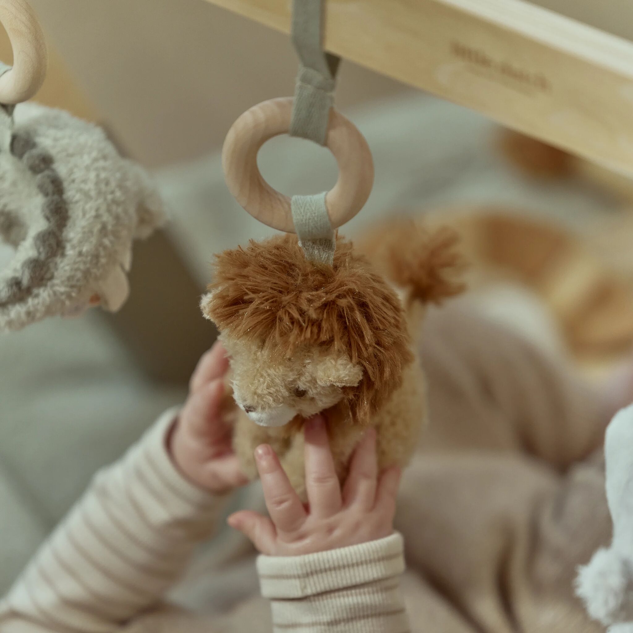 Babygym Safari: Wooden Arch with Soft Cuddly Toys for Baby's