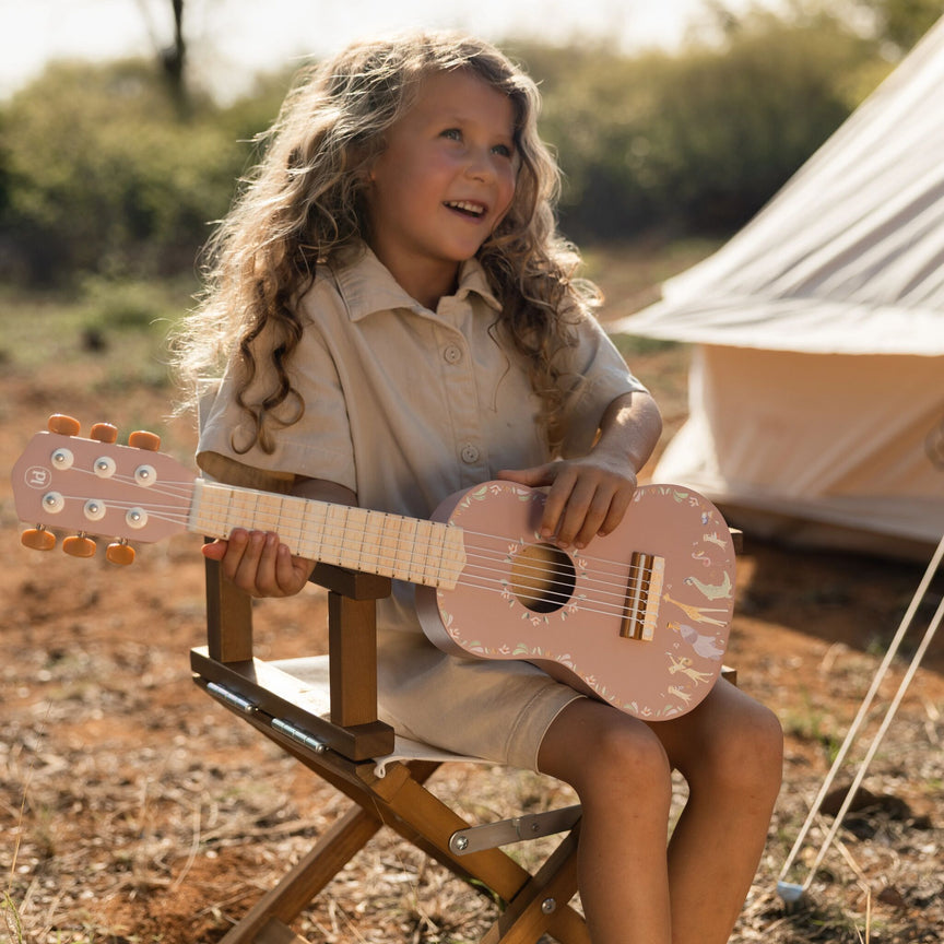 Wooden guitar - Pink - Safari Friends