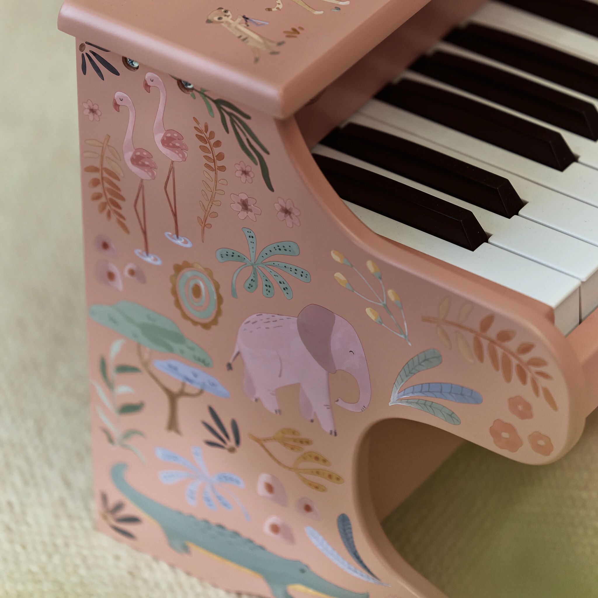 Wooden piano - Pink -  Safari Friends