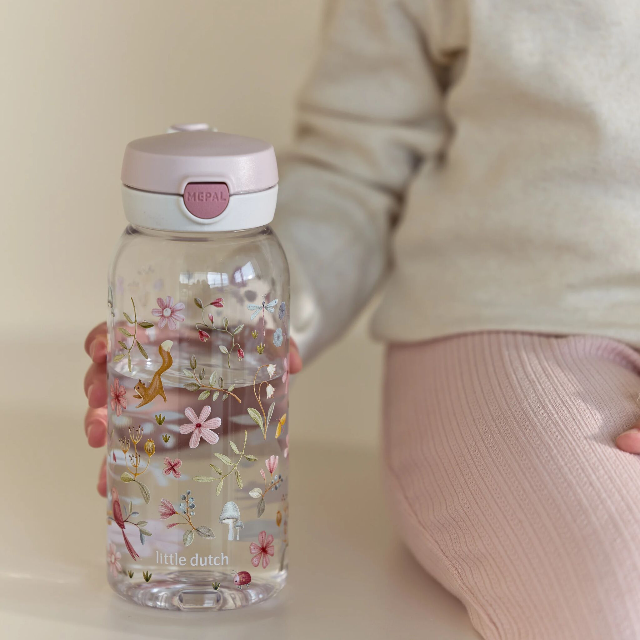 Mépal Gourde pop-up 600 ml - Rose