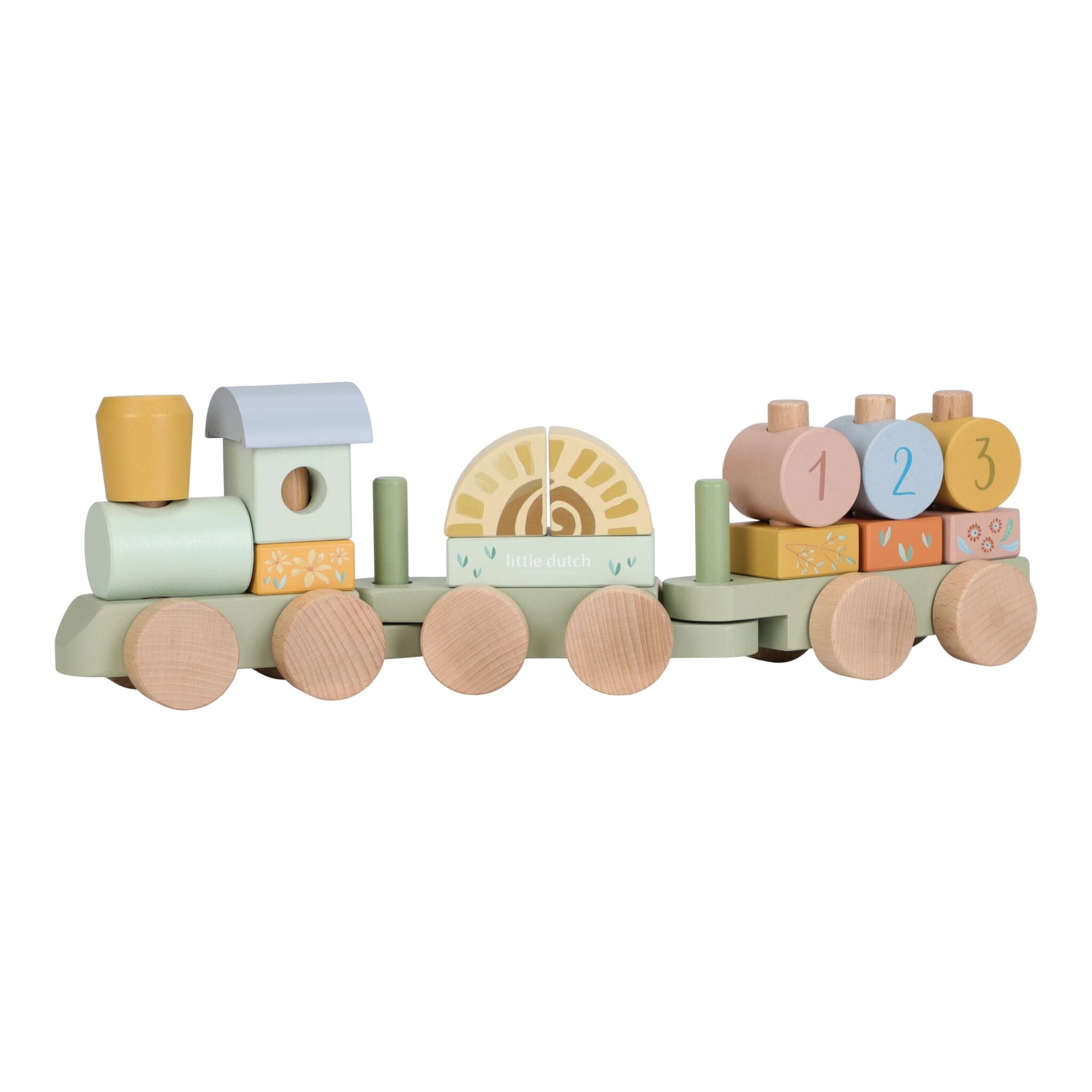 Wooden Block Train - Green