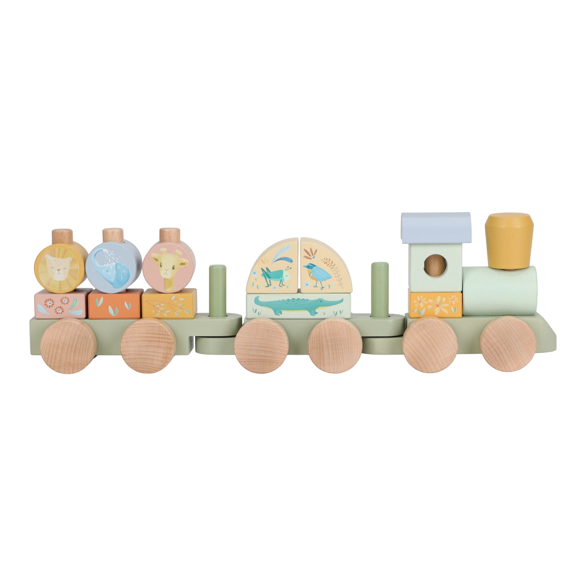Wooden Block Train - Green