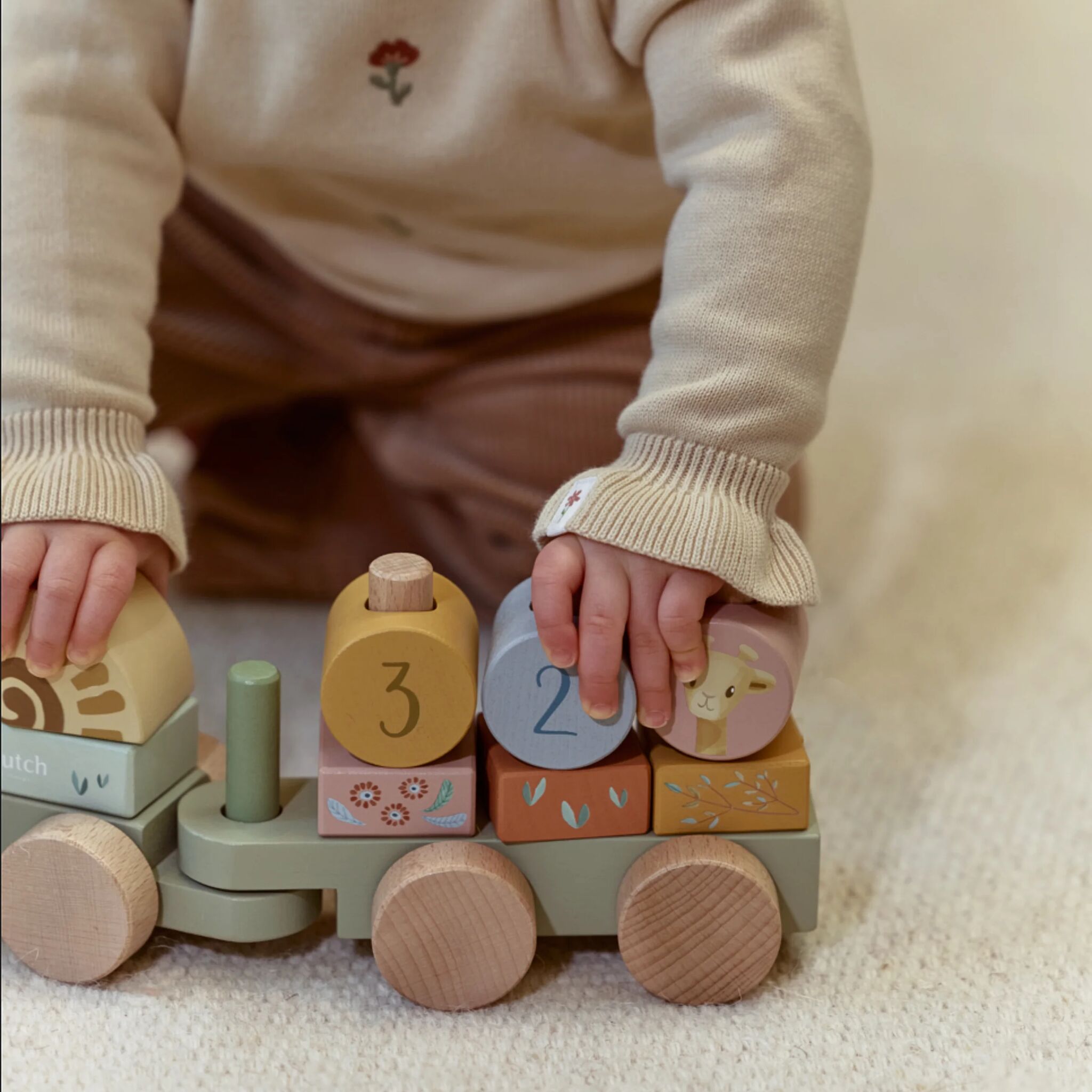 Wooden Block Train - Green