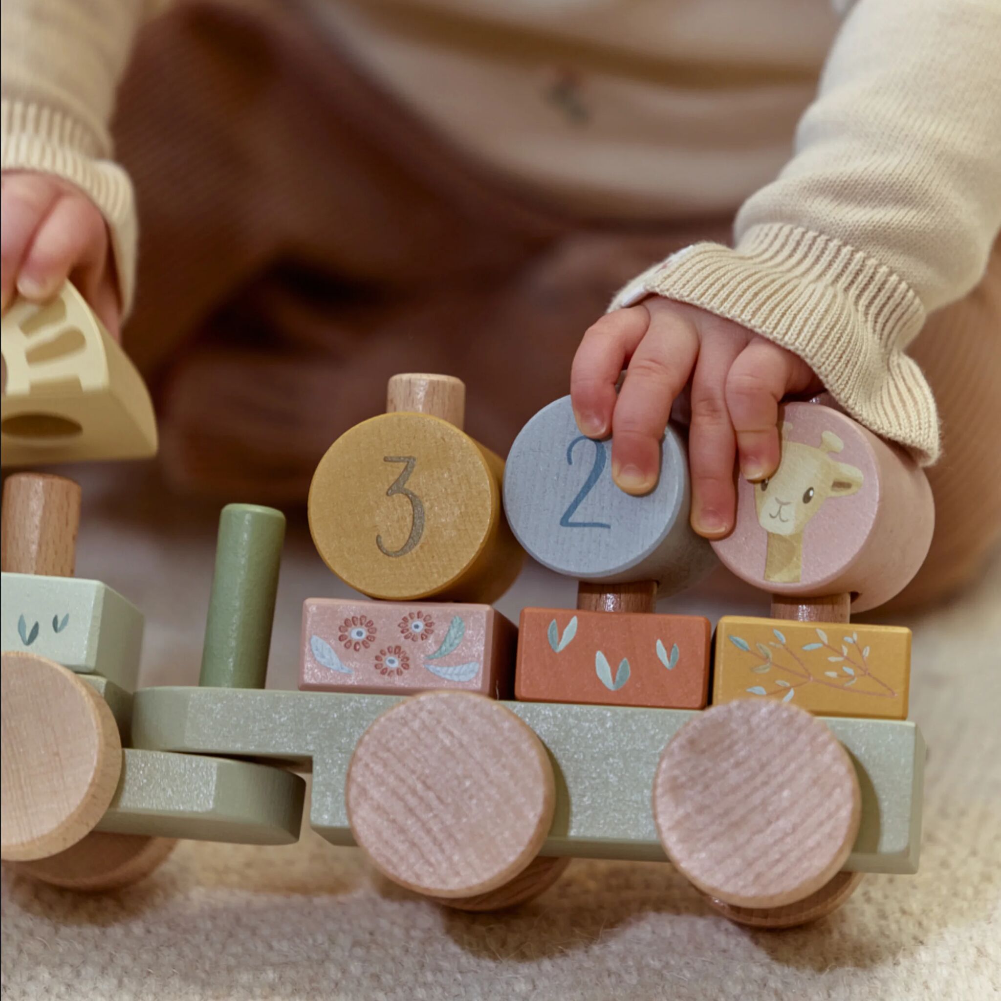 Wooden Block Train - Green
