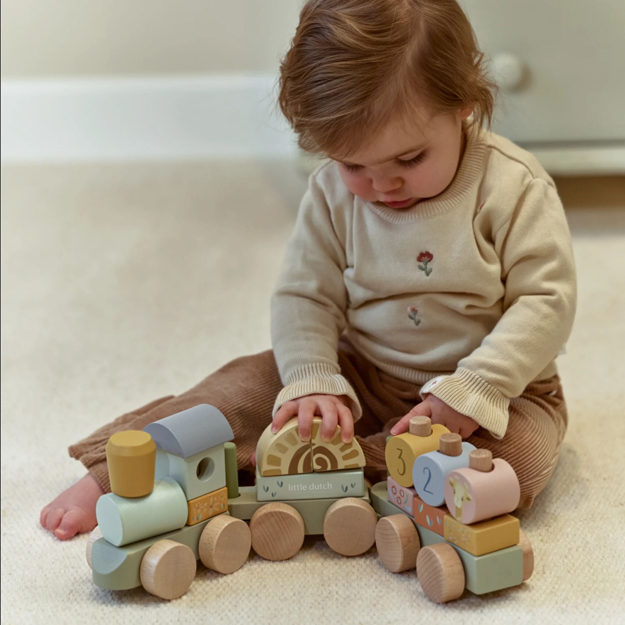 Wooden Block Train - Green
