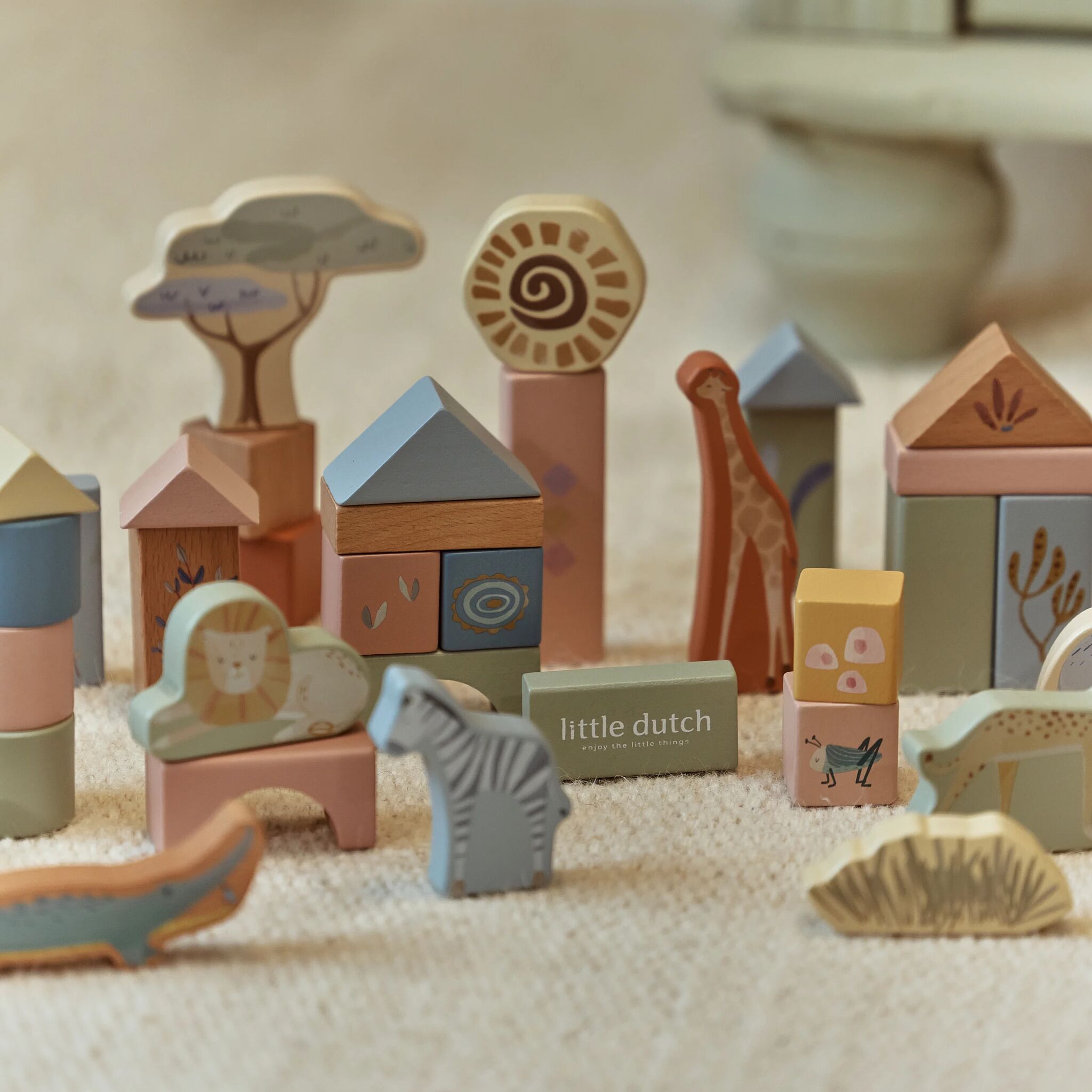 Wooden Building Blocks - Green