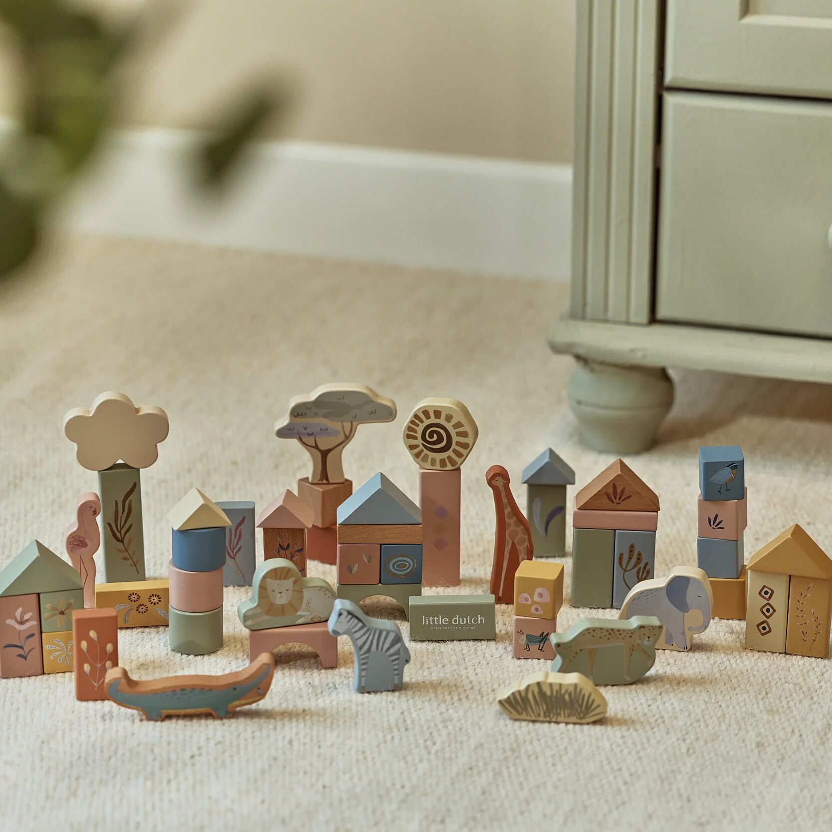 Wooden Building Blocks - Green