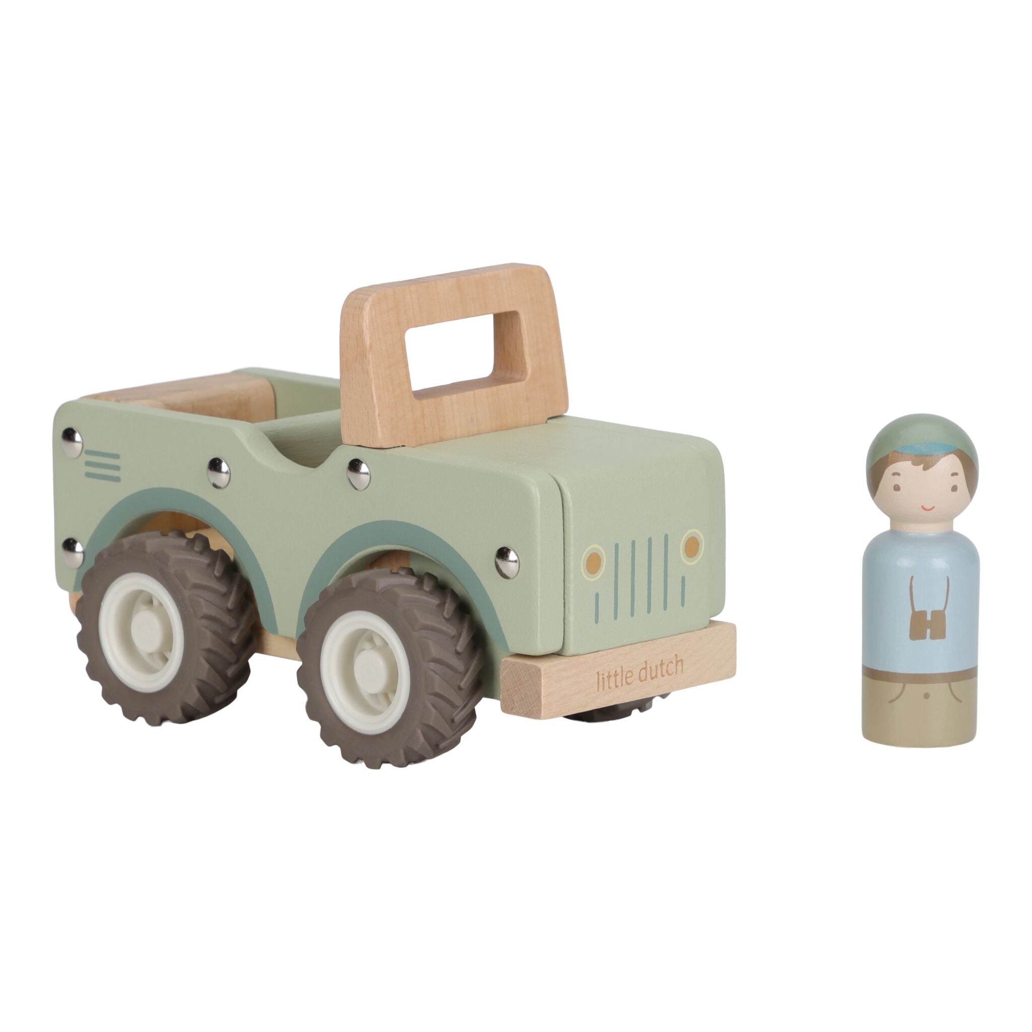 Safariauto aus Holz - Grün