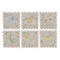 Puzzelmat Speelkleed Wit Safari Dieren