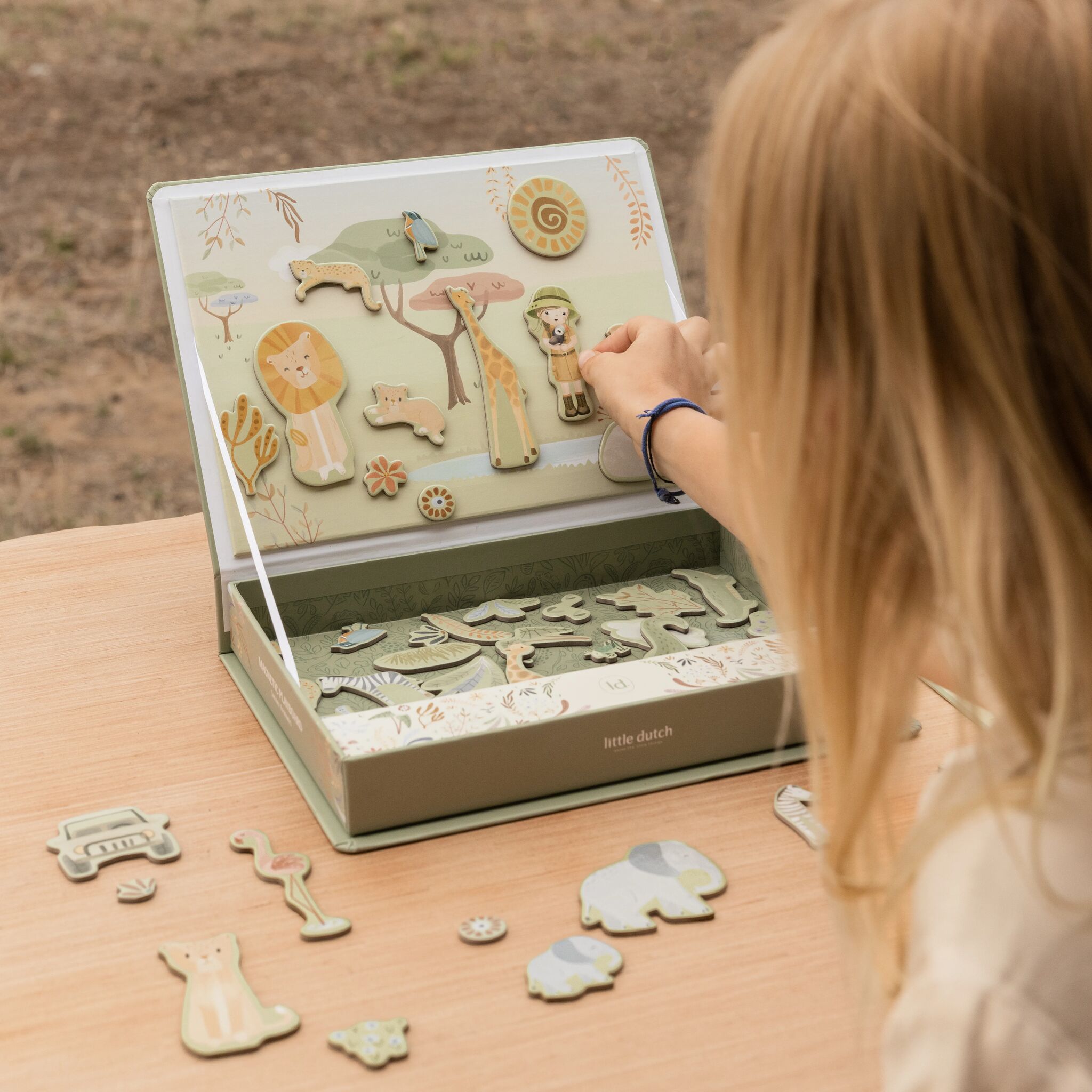Magnetisch speelbord Safari dieren