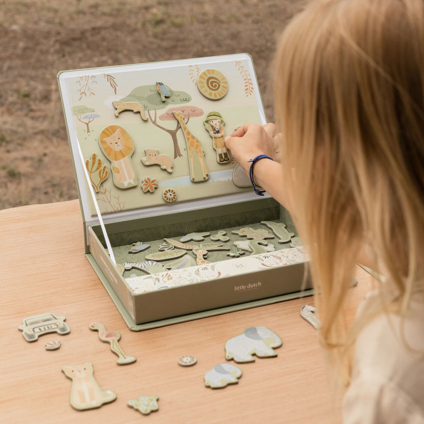 Magnetisch speelbord Safari dieren