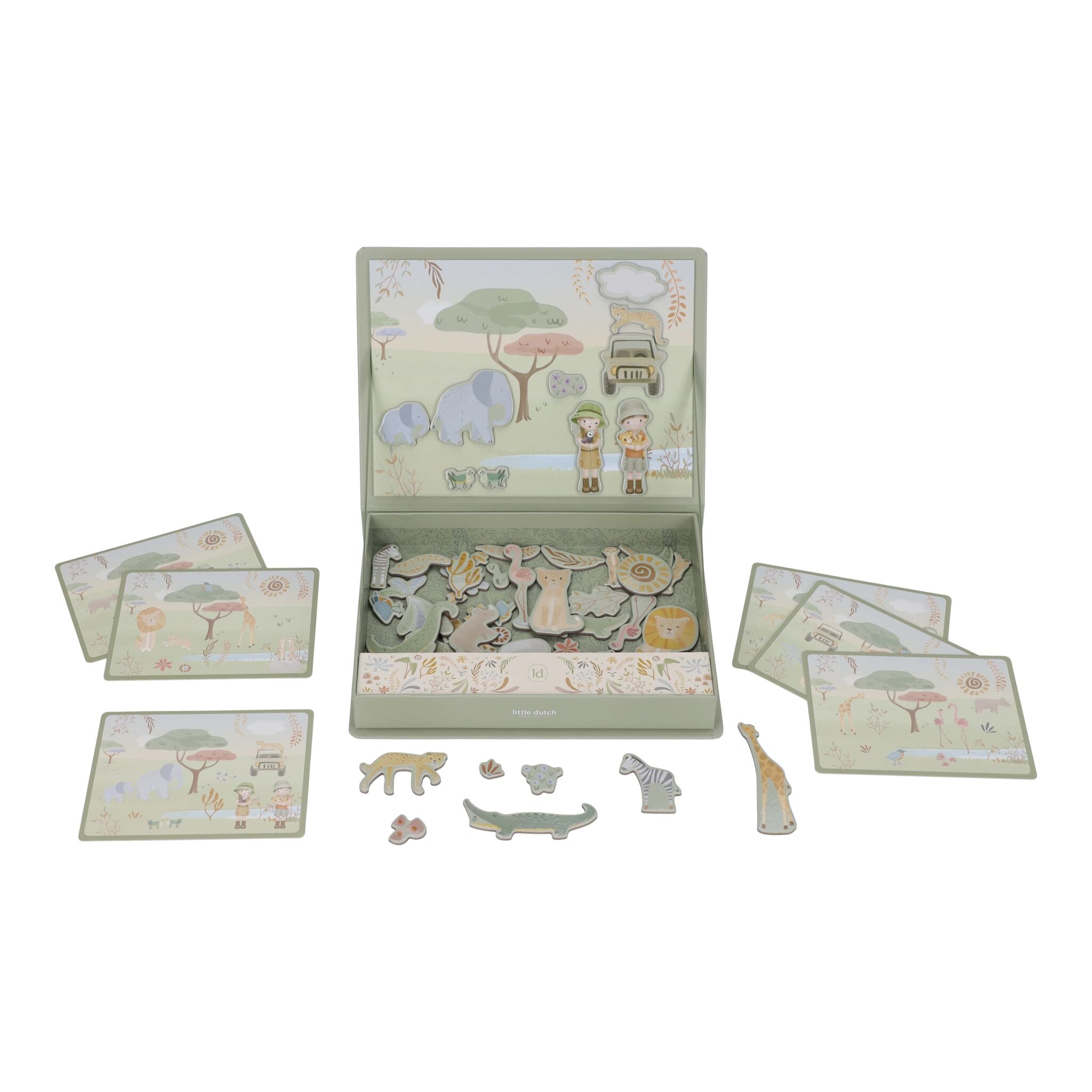 Magnetisch speelbord Safari dieren