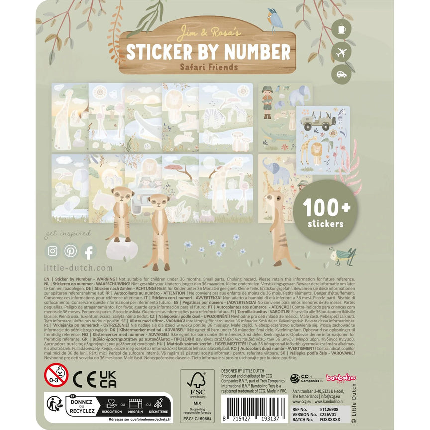 Stickerboek op nummer - Rosa
