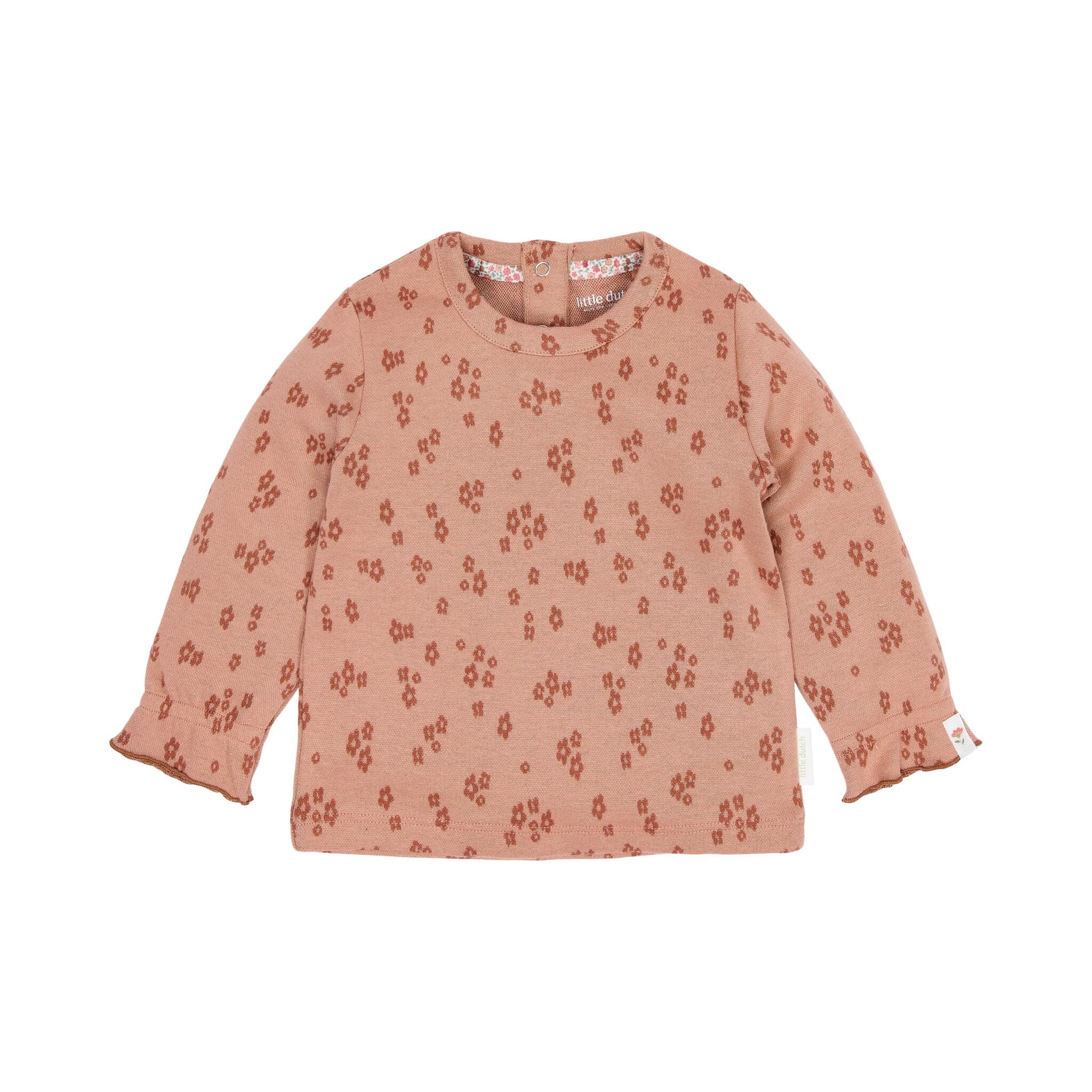 Shirt lange mouwen Roze Bloemenprint