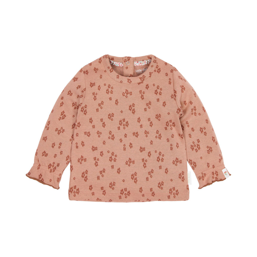 Shirt lange mouwen Roze Bloemenprint