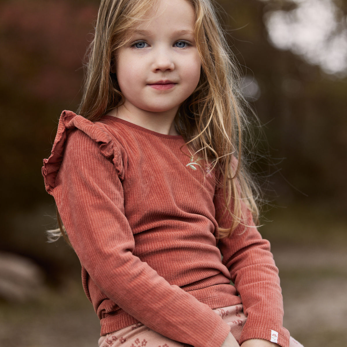 Shirt lange mouwen Roze met Roesjes
