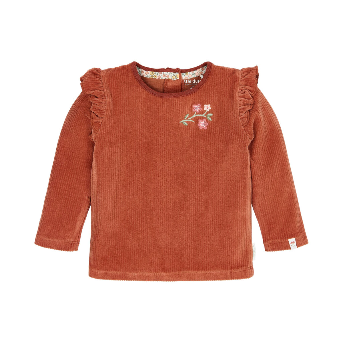 Shirt lange mouwen Roze met Roesjes