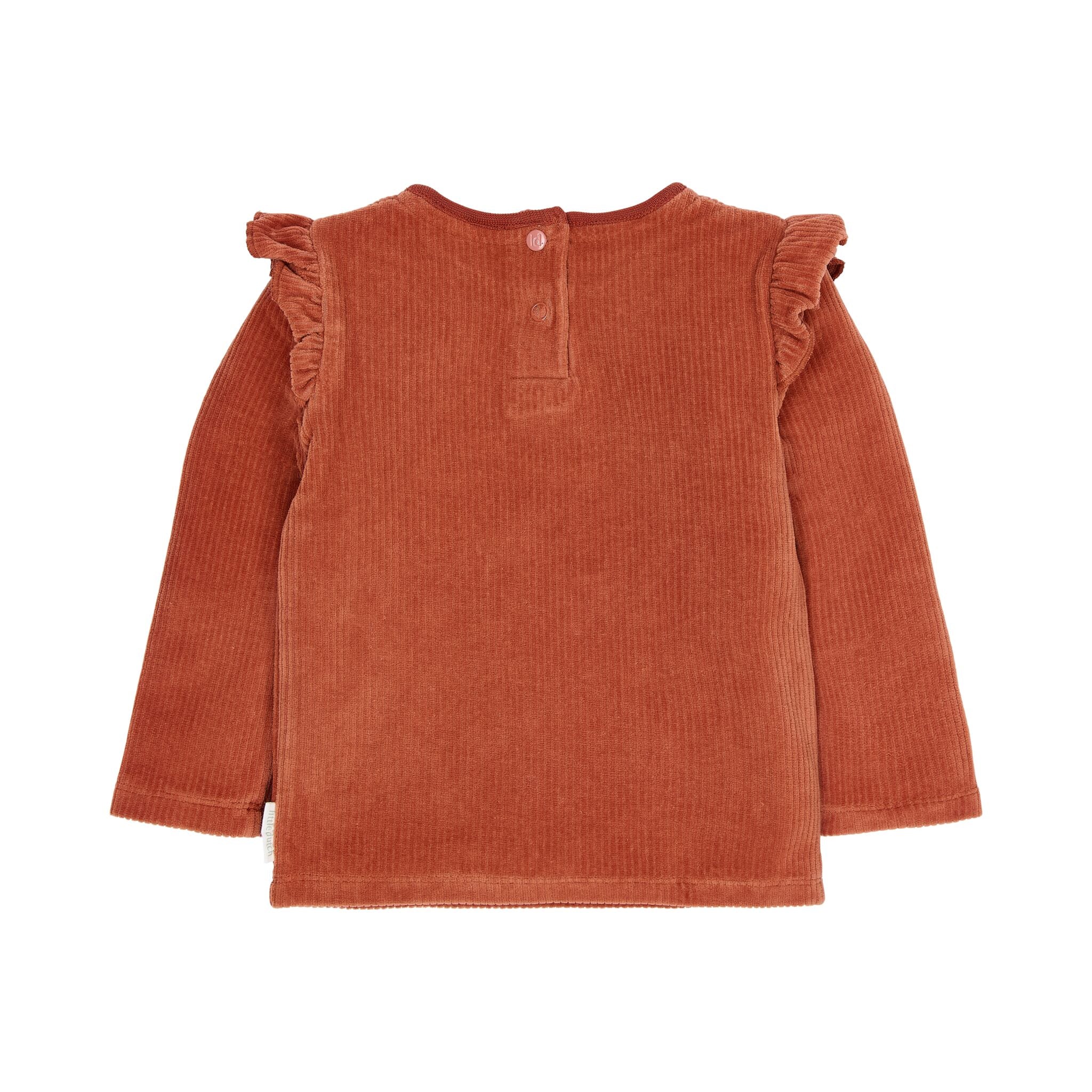 Shirt lange mouwen Roze met Roesjes
