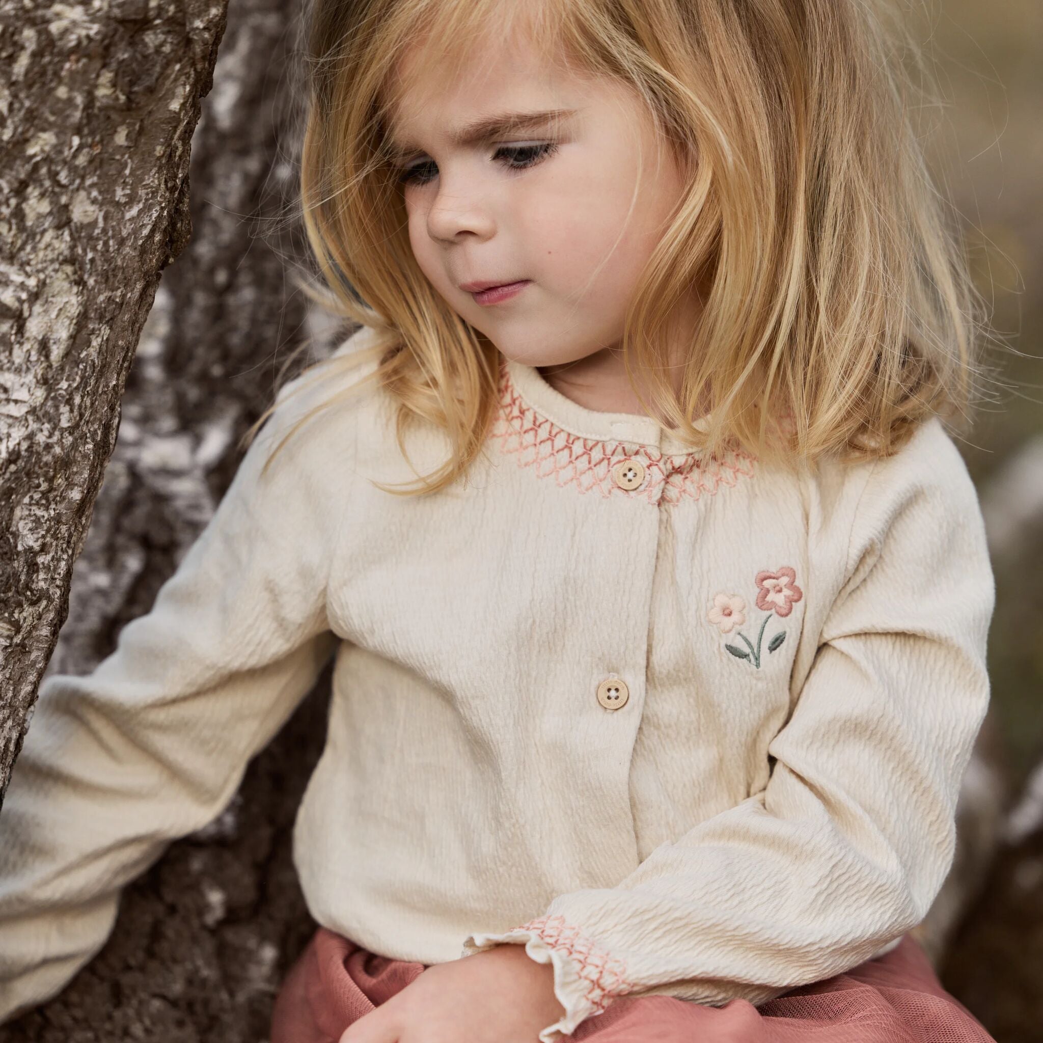 Blouse lange mouwen Beige