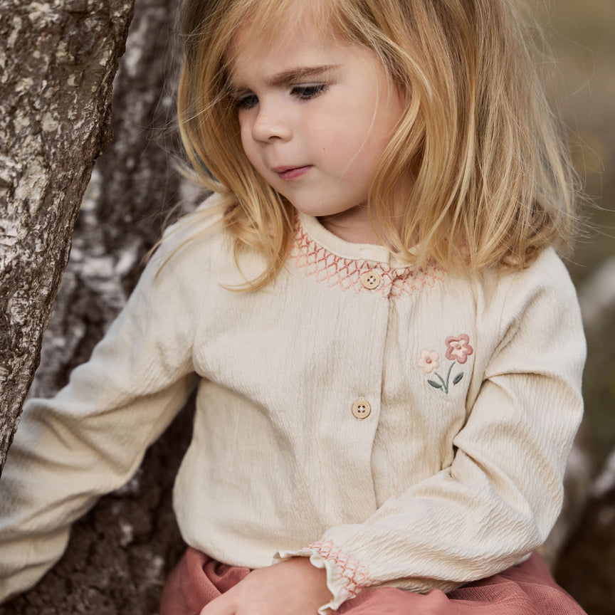 Blouse lange mouwen Beige