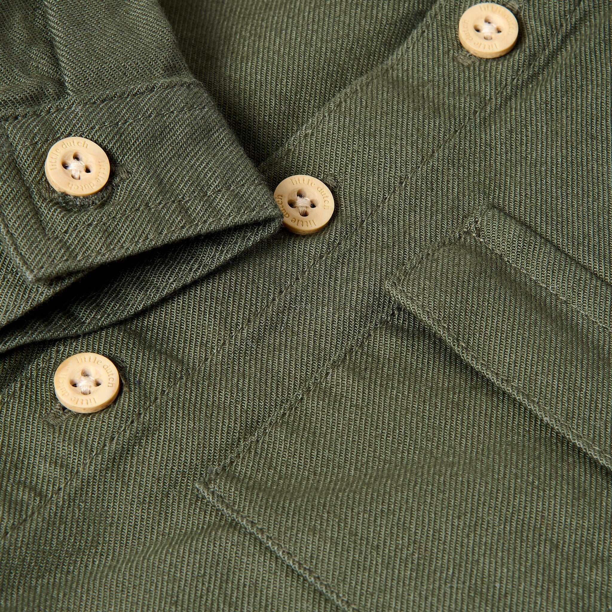 Overshirt Grün mit Safari-Stickerei