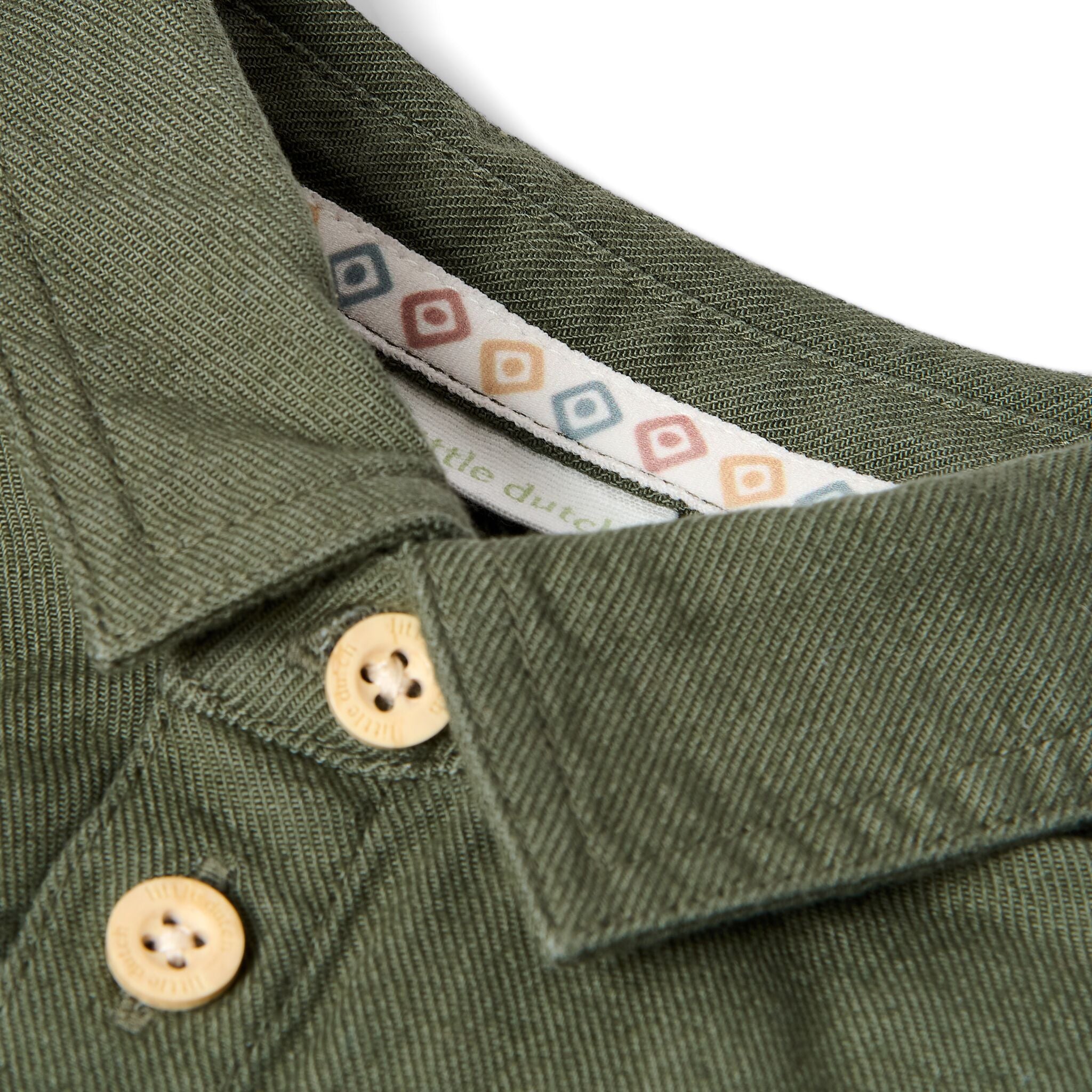 Overshirt Grün mit Safari-Stickerei
