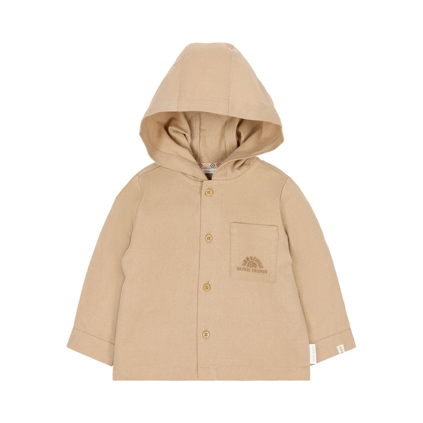 Overshirt Beige met Capuchon