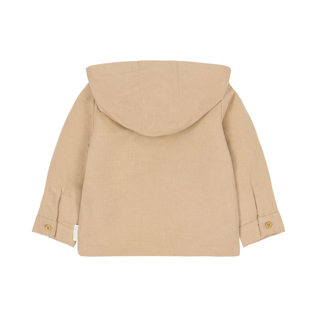Overshirt Beige mit Kapuze