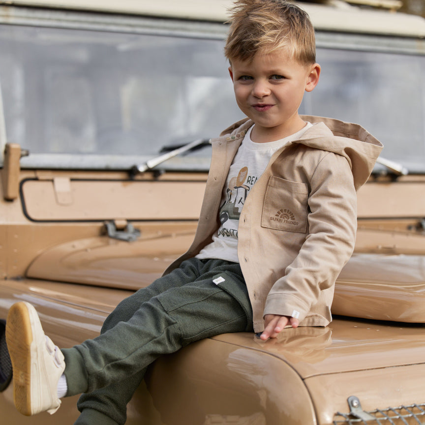 Overshirt Beige met Capuchon