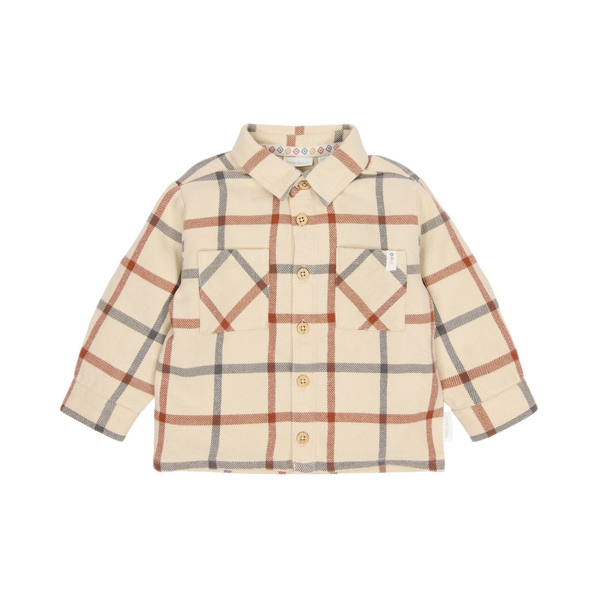 Overshirt Beige Geruit
