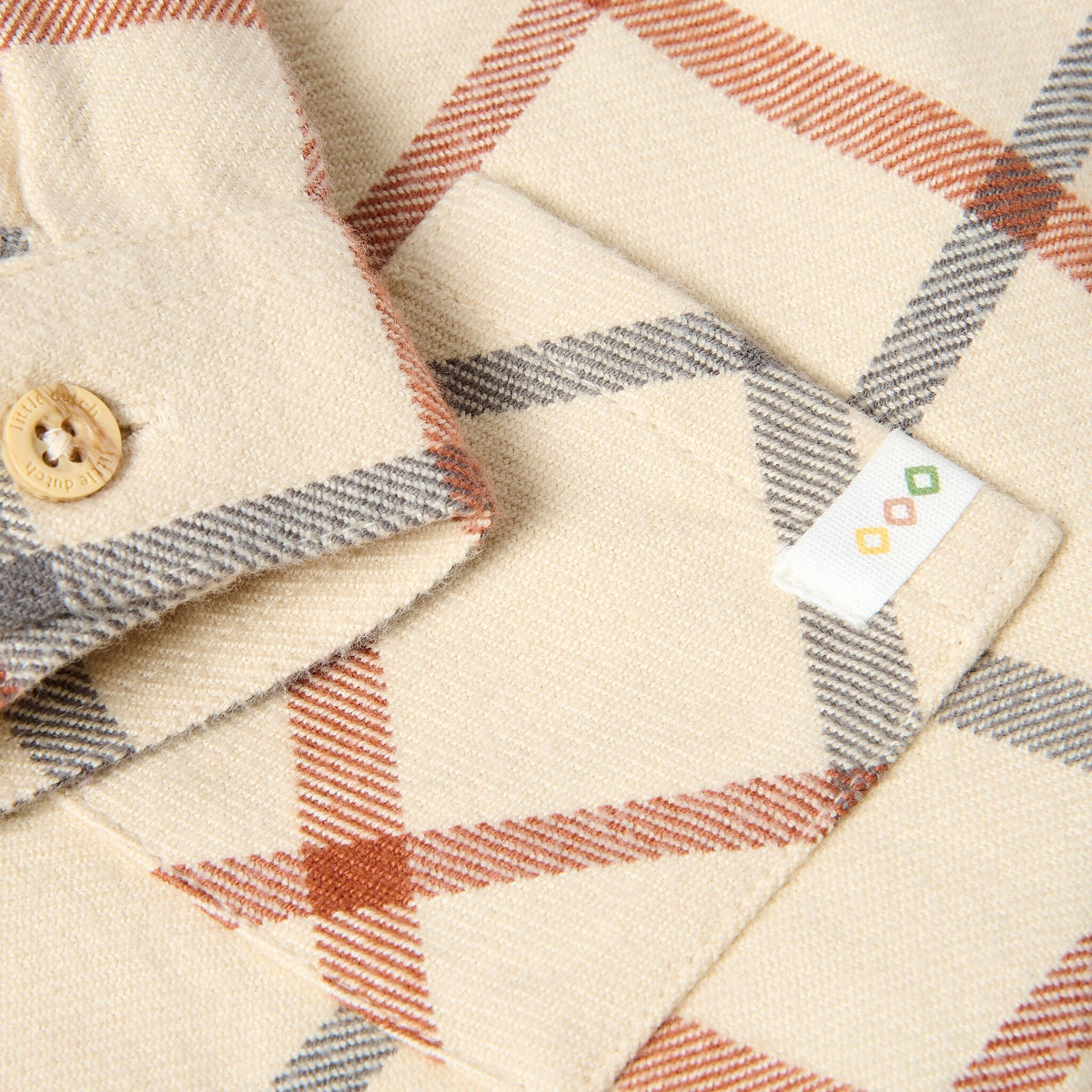 Overshirt Beige kariert