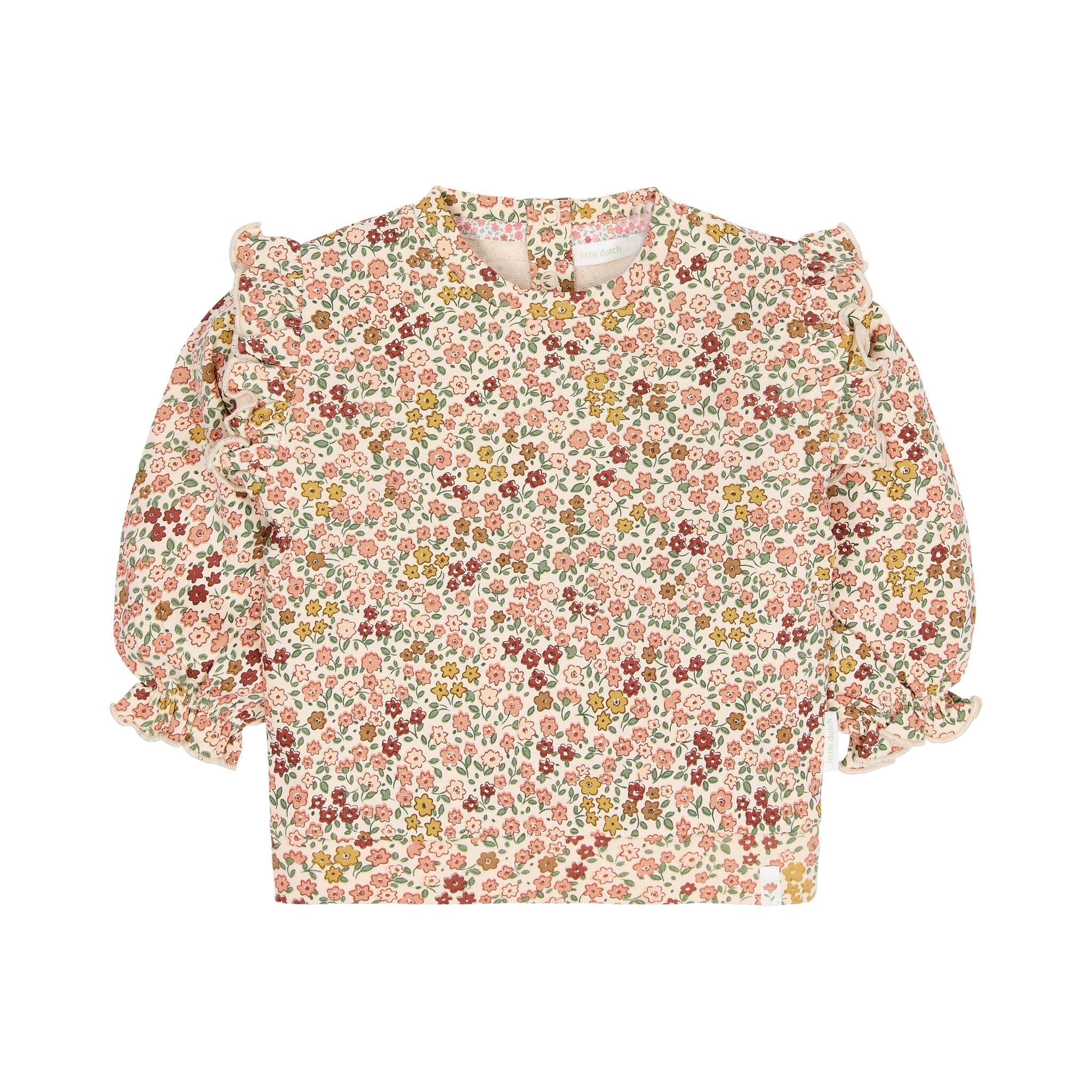 Trui Roze Bloemenprint met Roesjes