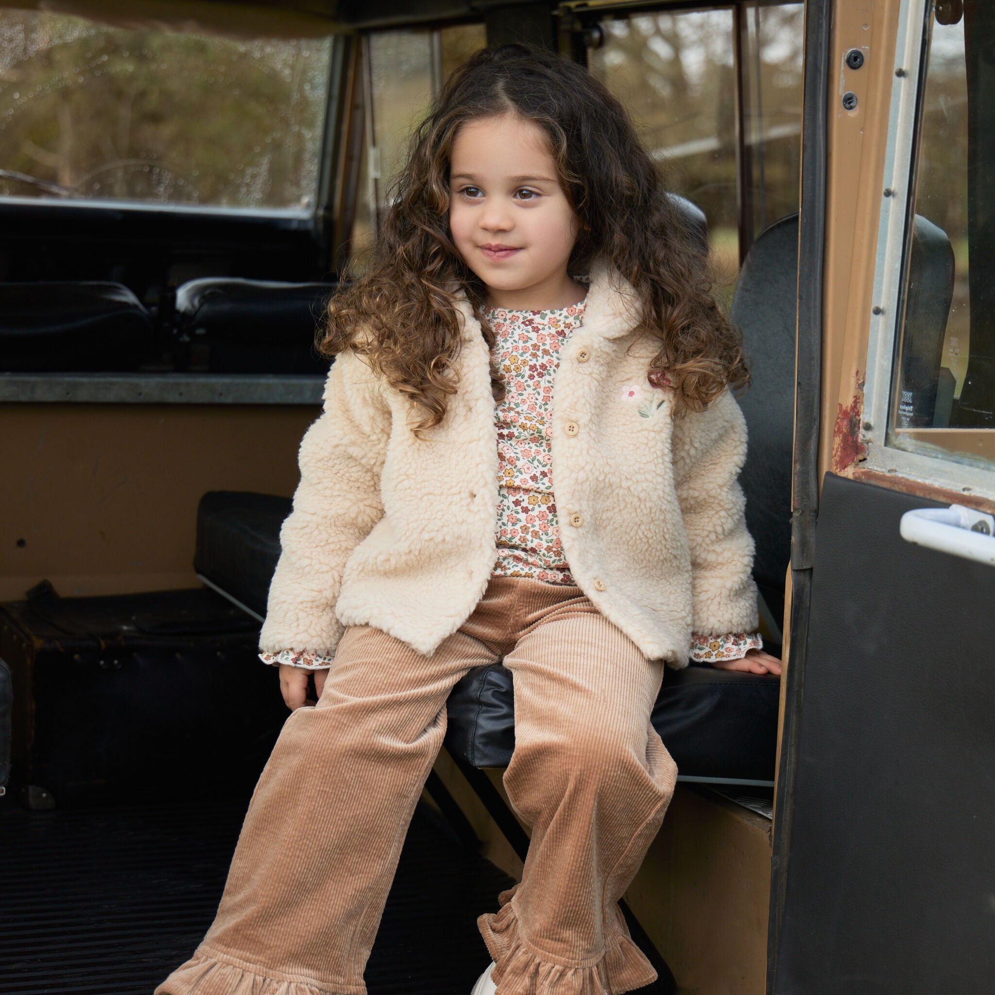 Teddy-Cardigan Beige