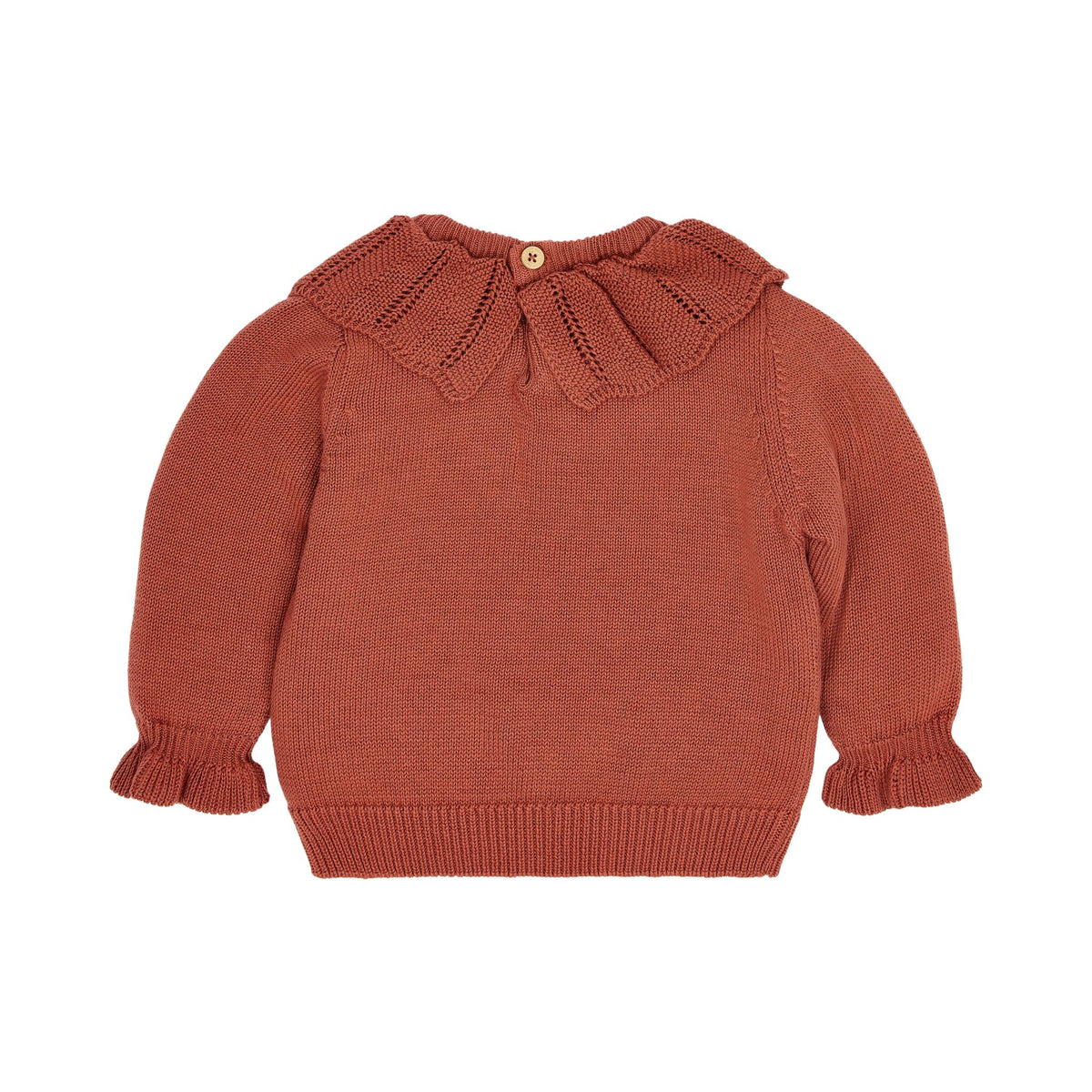 Strickpullover Rosa mit Rüschen