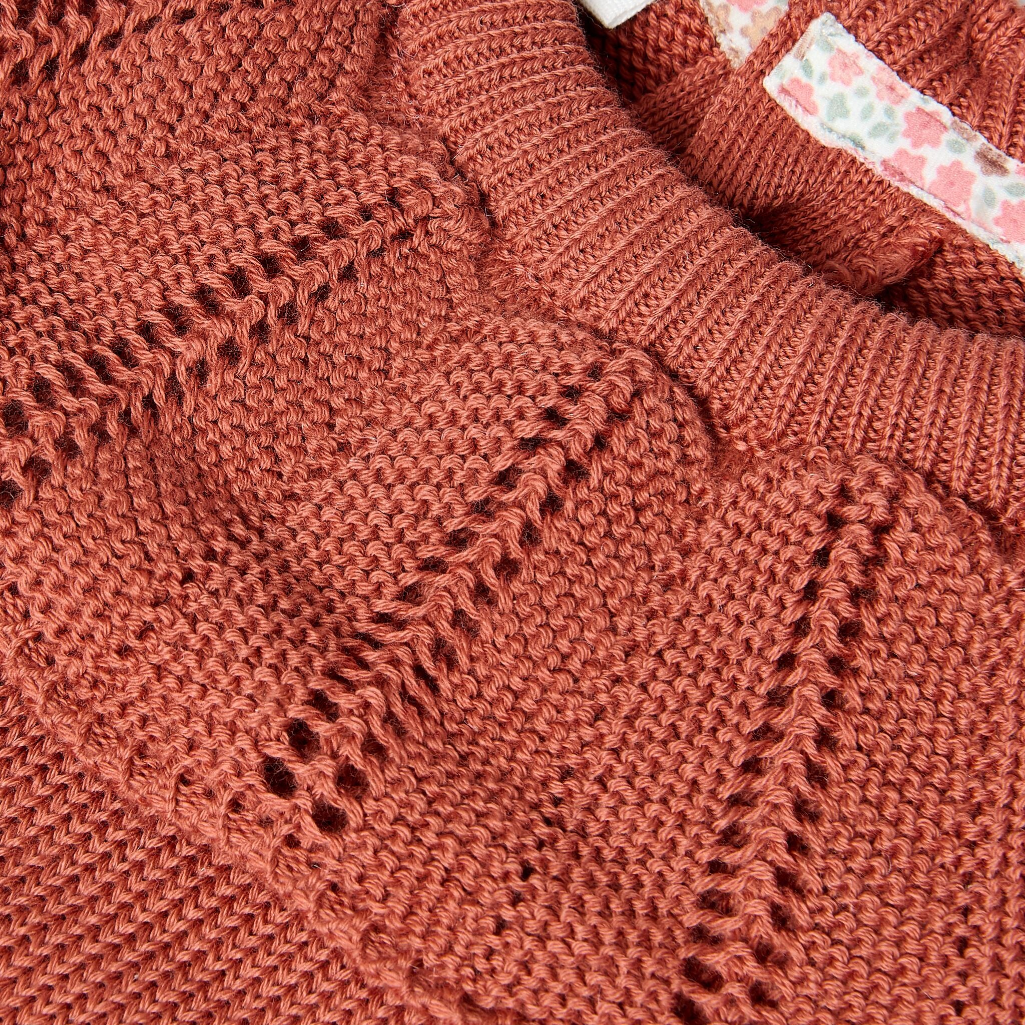 Strickpullover Rosa mit Rüschen