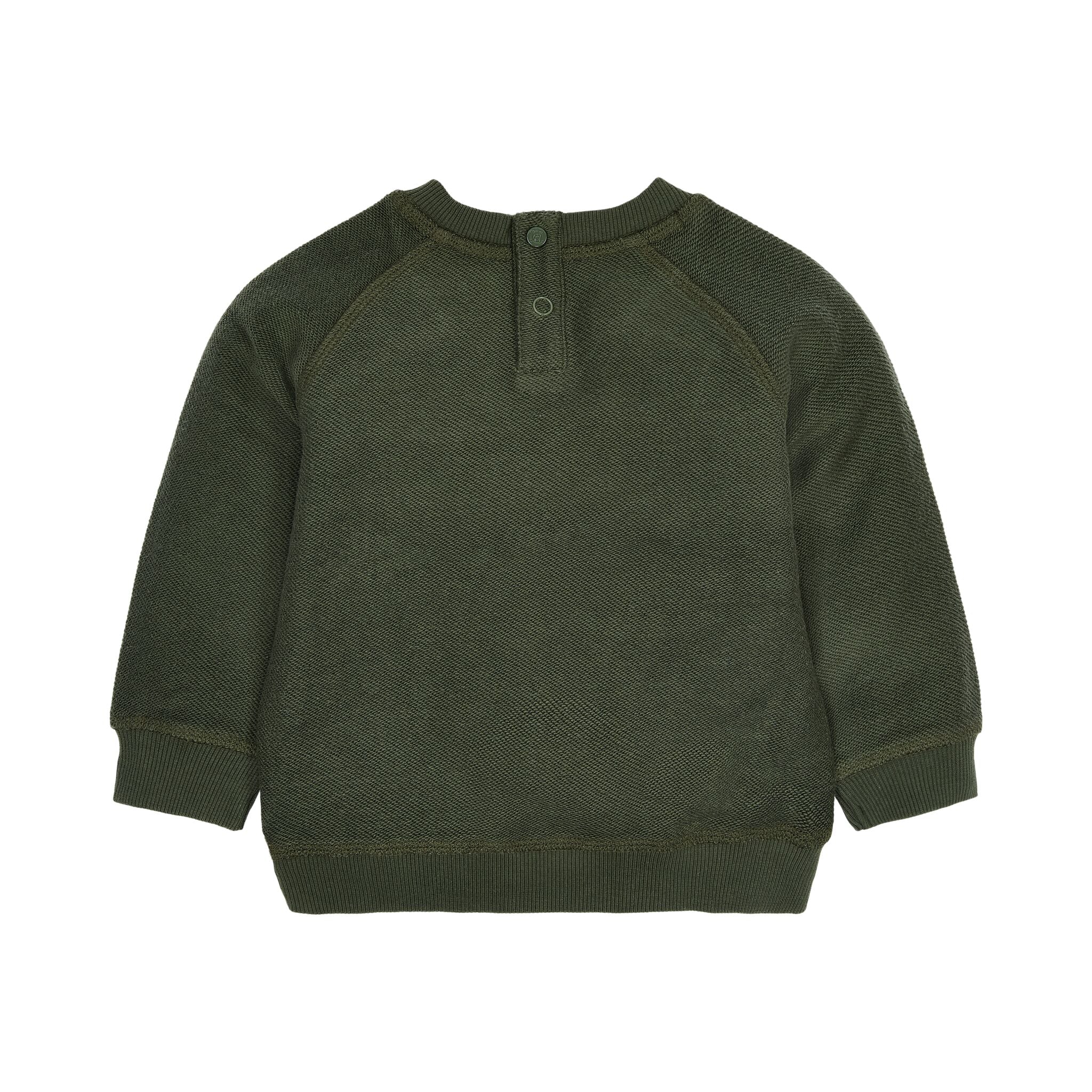 Pullover Grün mit Animal-Print